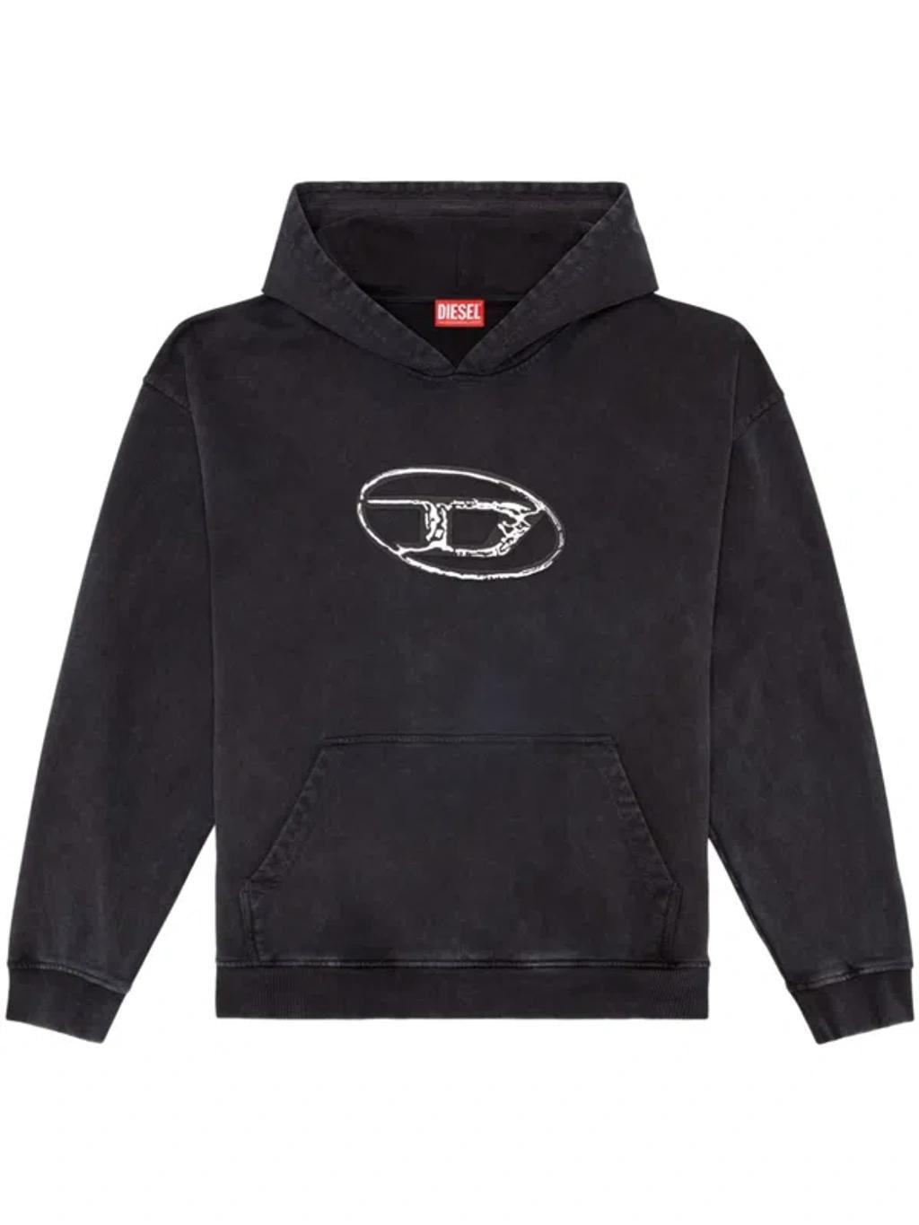 S-boxt Logo-print Cotton Hoodie In Black Product Image