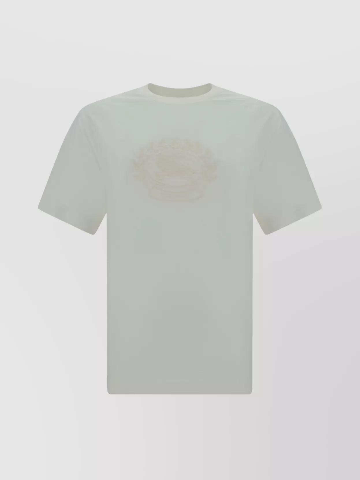 Regular Fit Cotton Crew Neck T-shirt In White Product Image