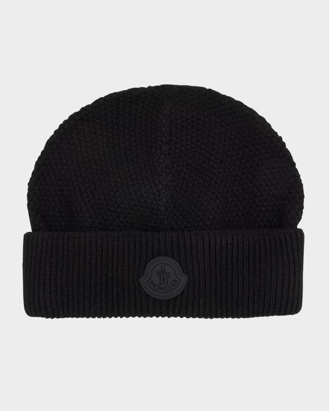 Men's Tonal Wool Logo Beanie  Product Image