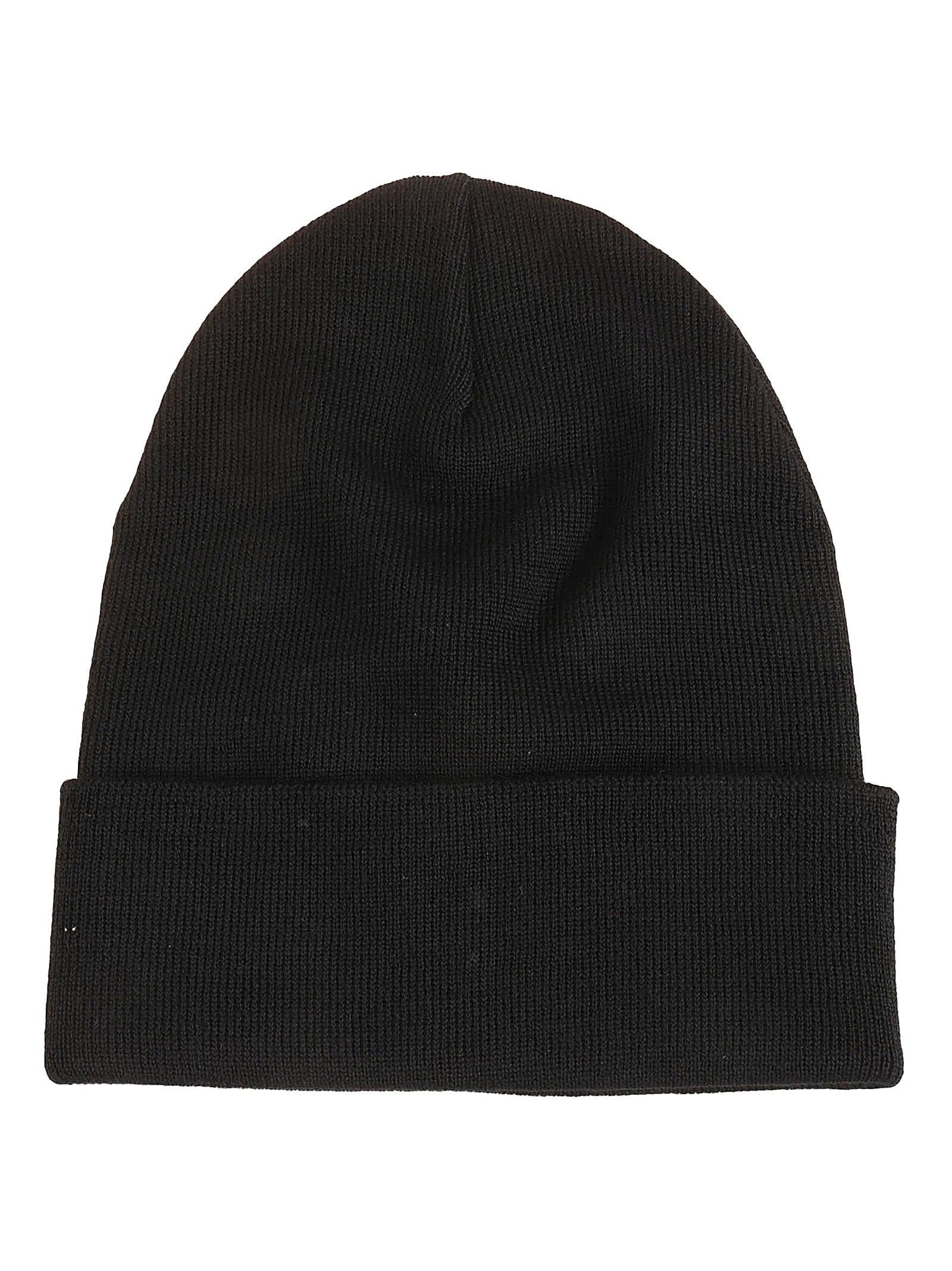 Logo Patch Knitted Beanie In Black Product Image