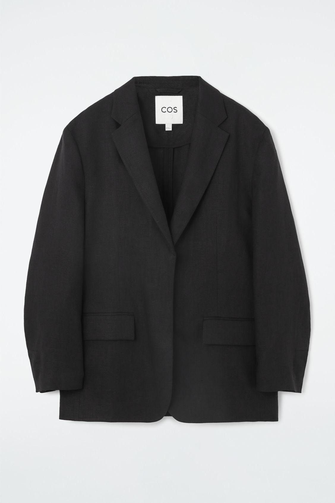 SINGLE-BREASTED LINEN BLAZER Product Image