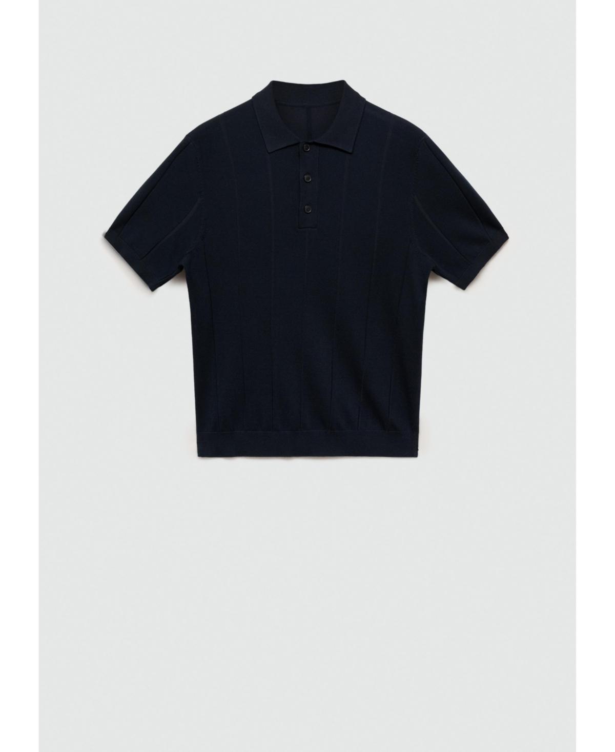 Mango Mens Fine-Knit Polo Shirt Product Image