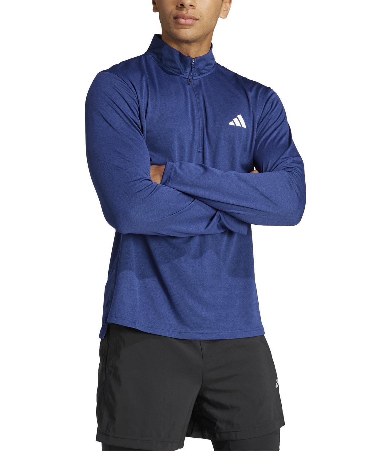 adidas Mens Essentials Training Quarter-Zip Long-Sleeve Top Product Image