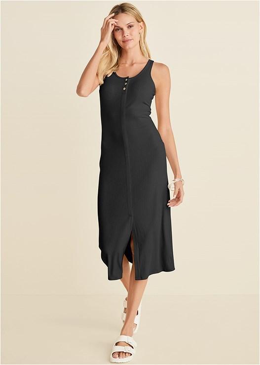 Henley Midi Dress Product Image