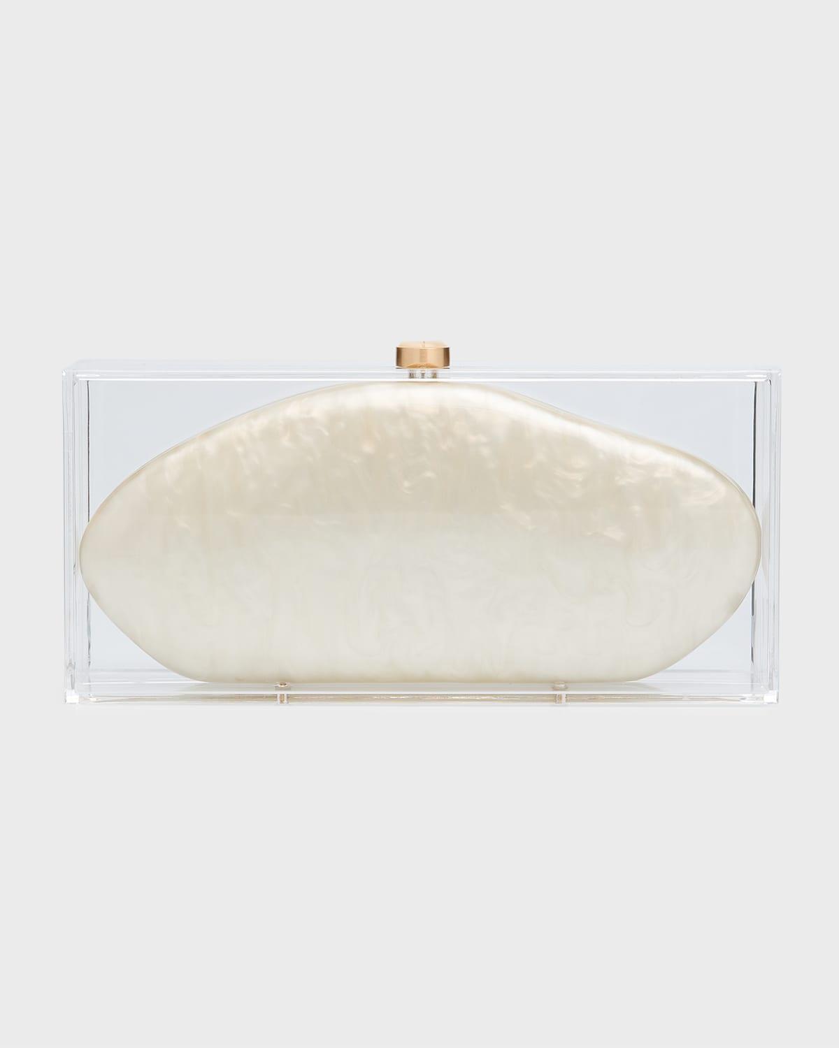 Womens Annika Marbled Acrylic Clutch Product Image