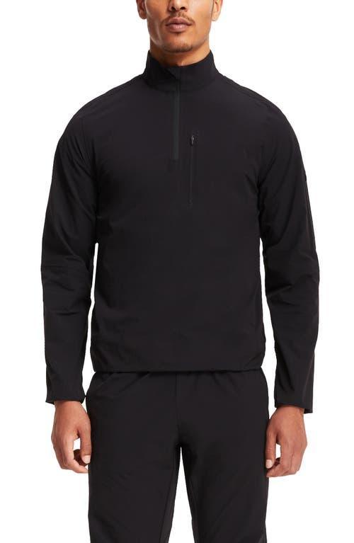 Mens Brady Black Zero Weight Half-Zip Pullover Top Product Image