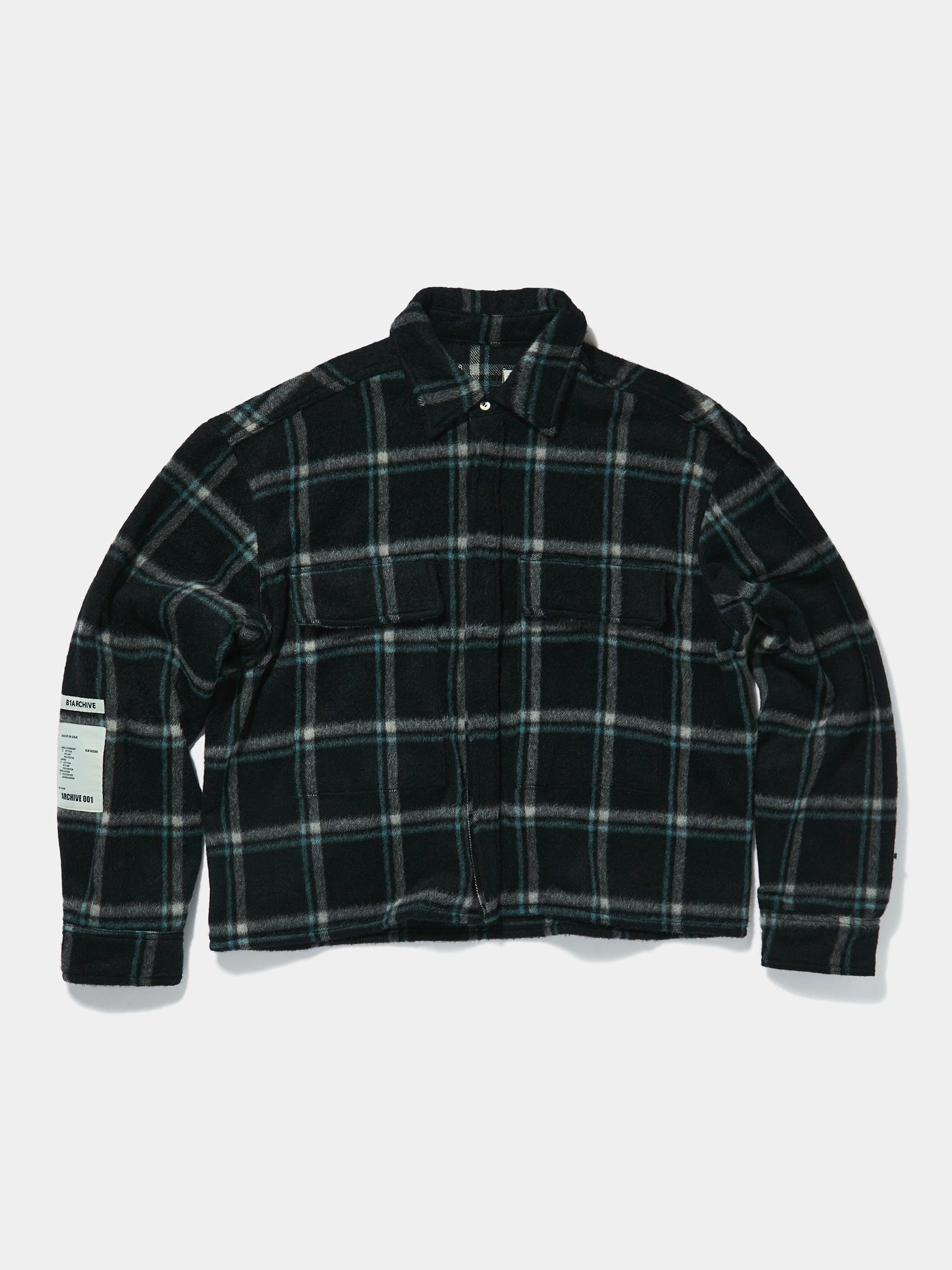 FLAP POCKET SHIRT (Black Plaid) Product Image