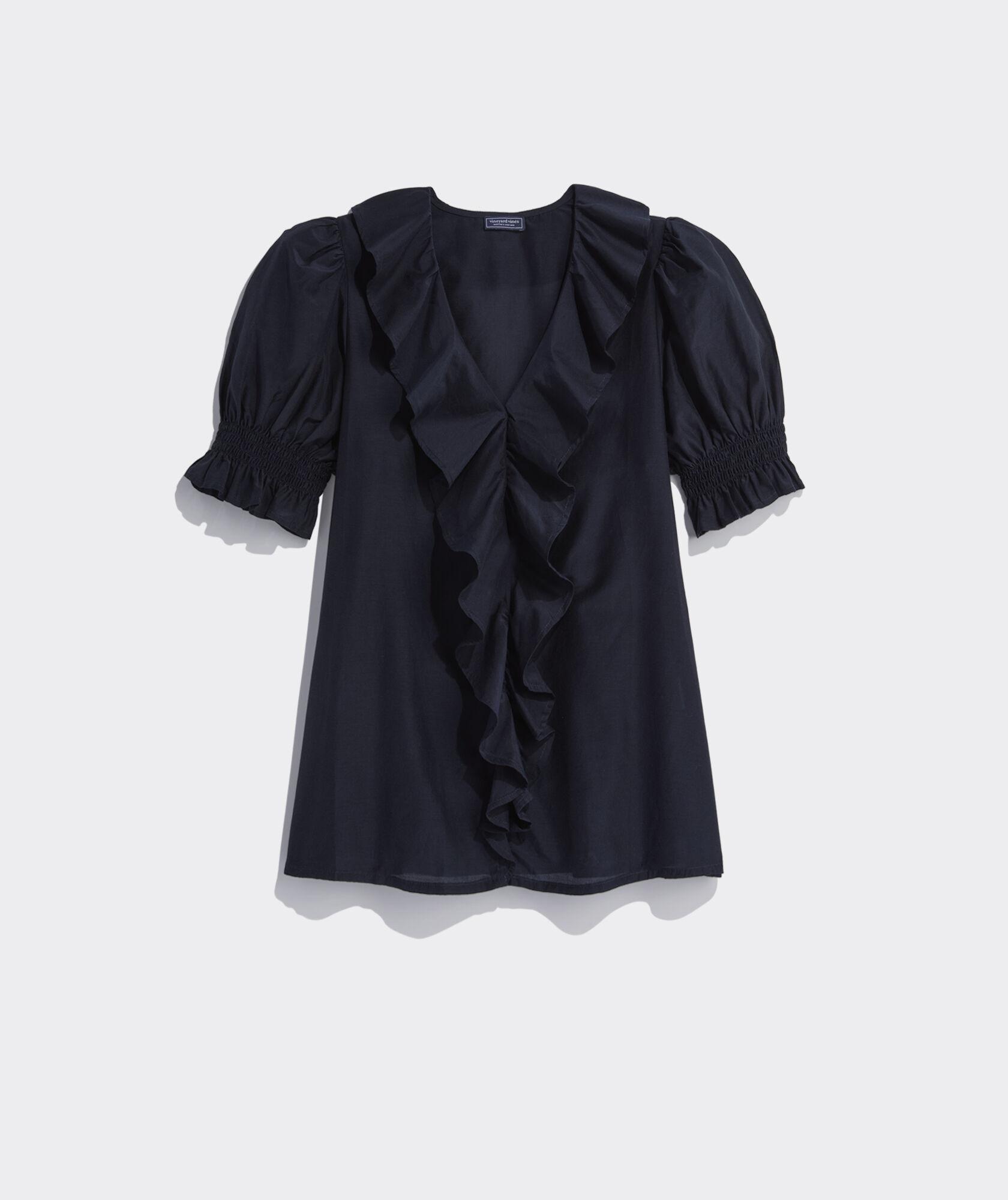 Ruffle-Neck Blouse Product Image