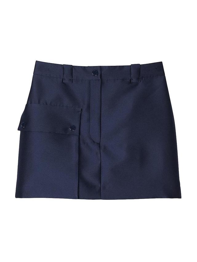 Womens Satin Short Skirt Product Image