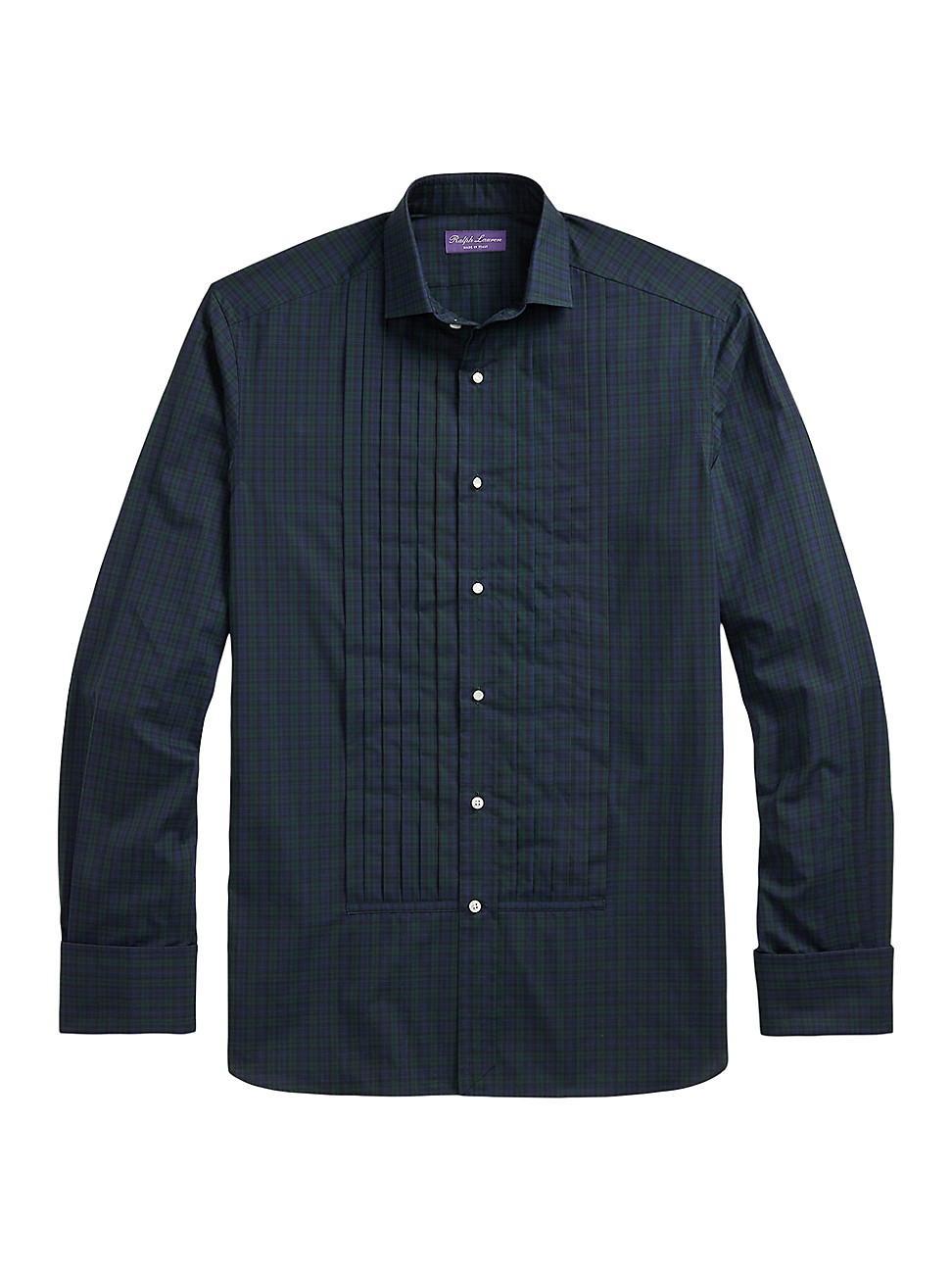 Mens Plaid Poplin Tuxedo Shirt Product Image