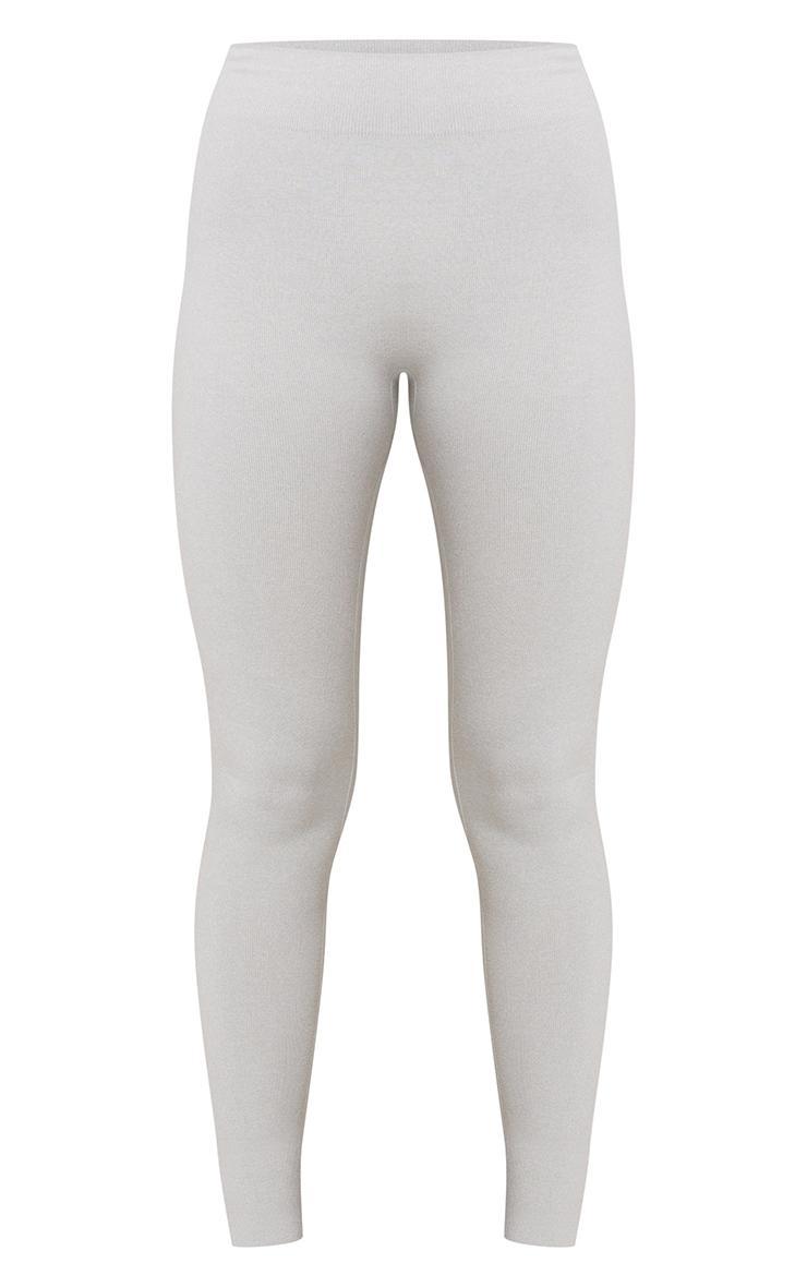 Grey Marl Seamless Gym Leggings Product Image