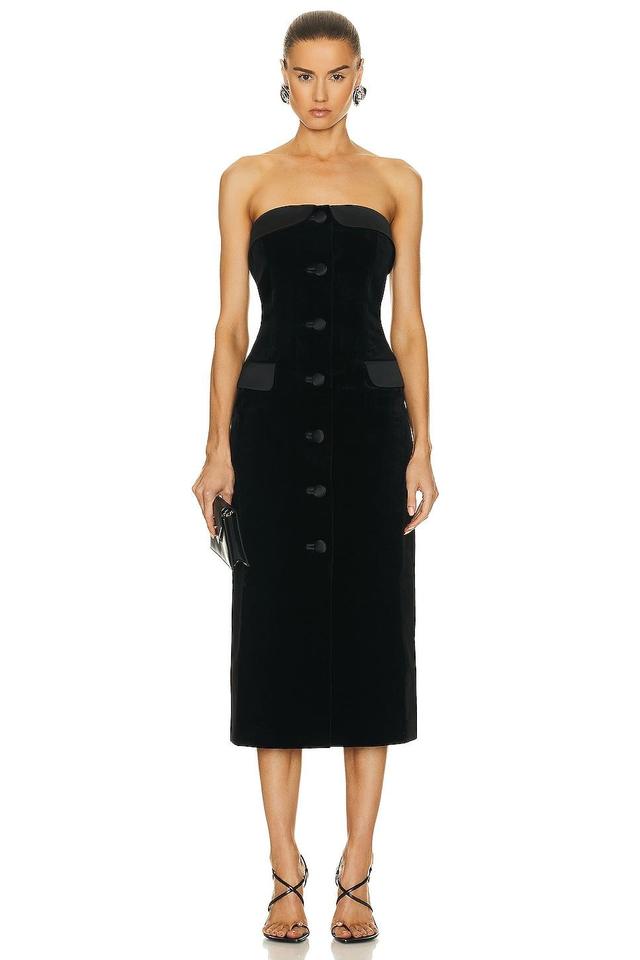 MARIANNA SENCHINA Diana Midi Jacket Dress Black. Size M (also in XS). Product Image