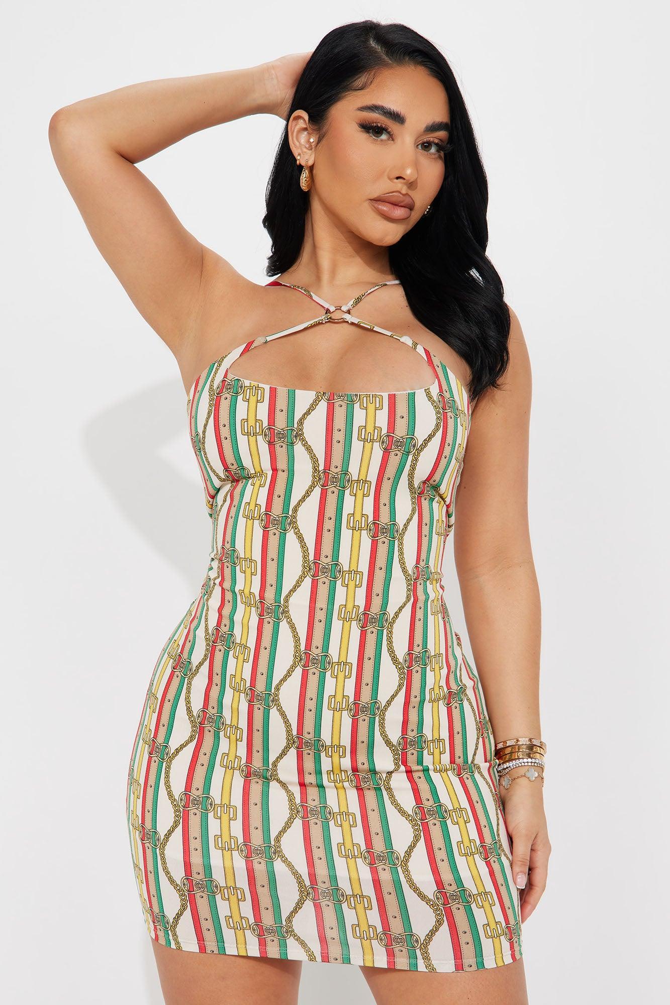 Capri Mini Dress - Cream/combo Product Image