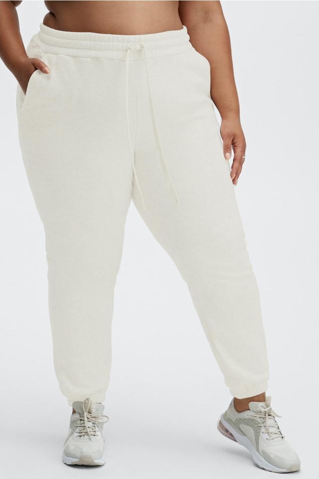 Fabletics Go-To Sweatpant Womens white plus Size 4X Product Image