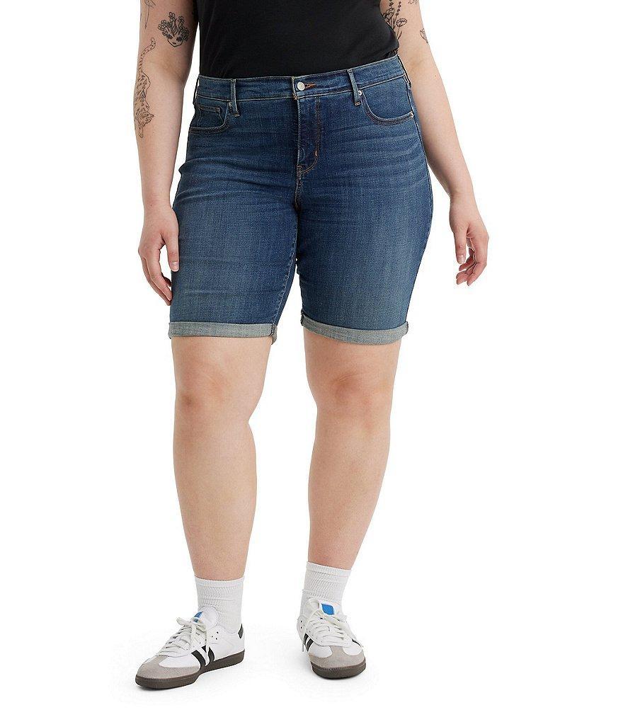 Levi's® Plus Size Classic Shaping Rolled Cuff Bermuda Shorts Product Image