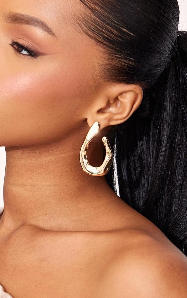 Gold Abstract Molten Multipack Earrings Product Image