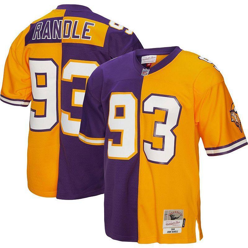 Mens Mitchell & Ness John Randle Purple/Gold Minnesota Vikings 1998 Split Legacy Replica Jersey Product Image