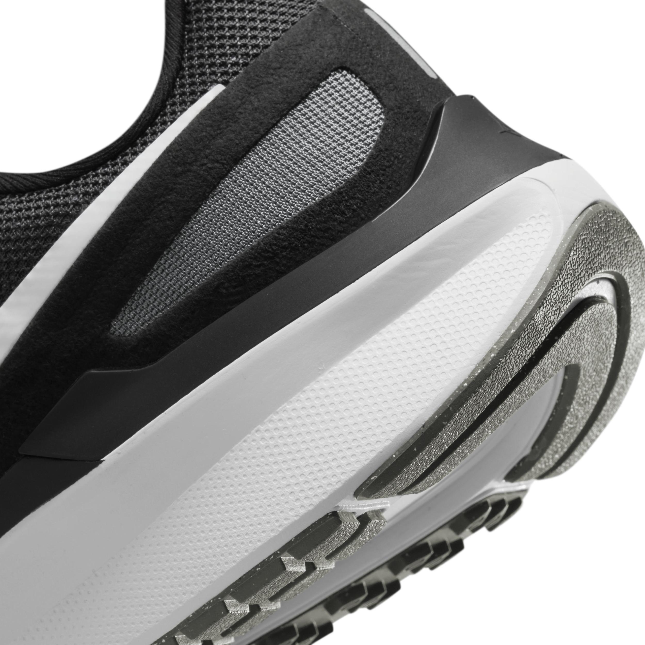 Nike Mens Nike Air Zoom Structure 25 - Mens Running Shoes Black/White/Iron Grey Product Image