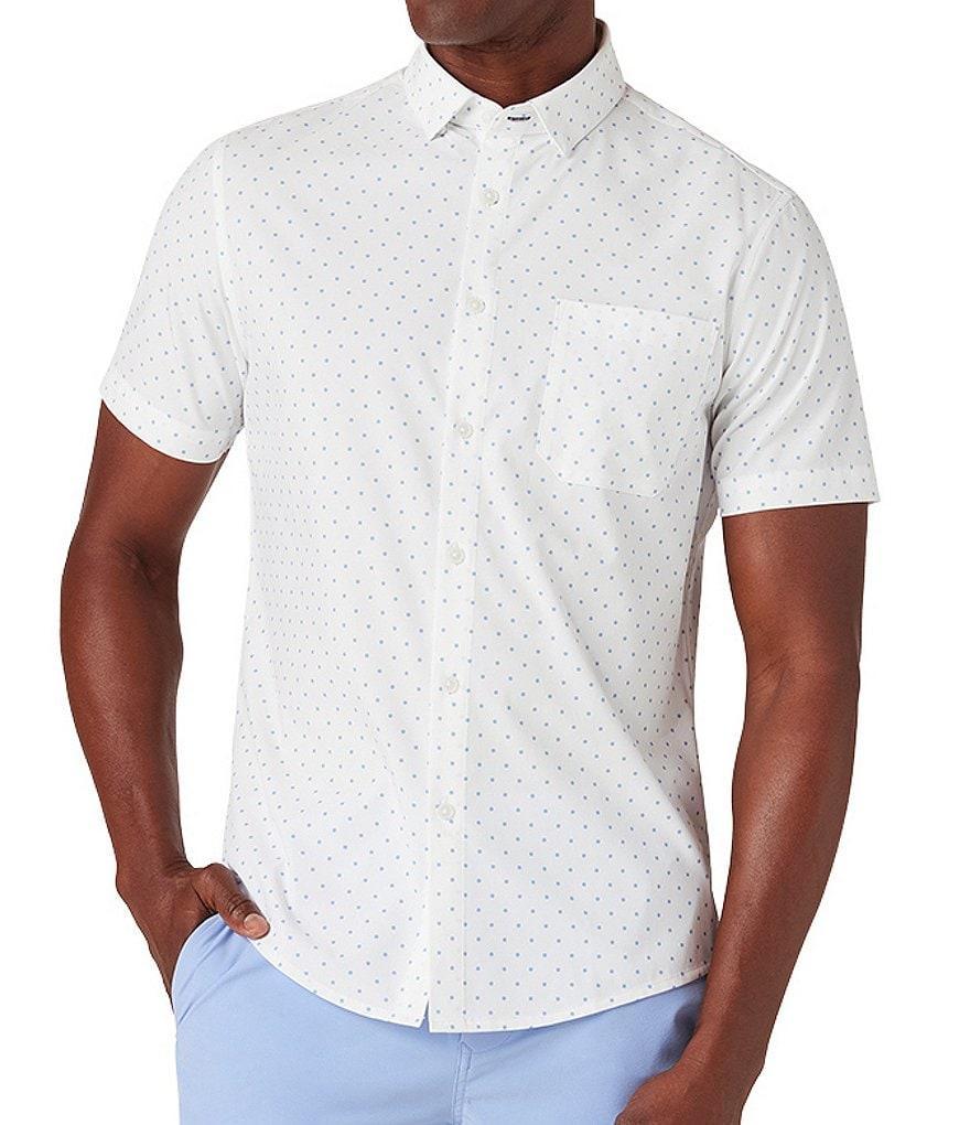 Mizzen+Main Performance Stretch Leeward Dot Print Short Sleeve Woven Shirt Product Image