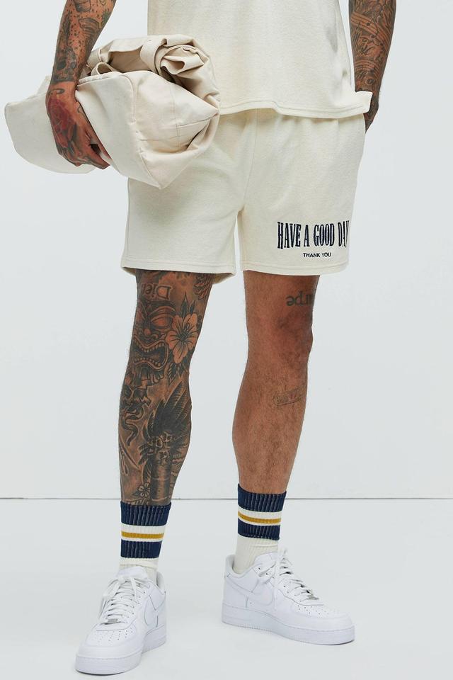 Have A Good Day Sweatshorts - Cream Product Image