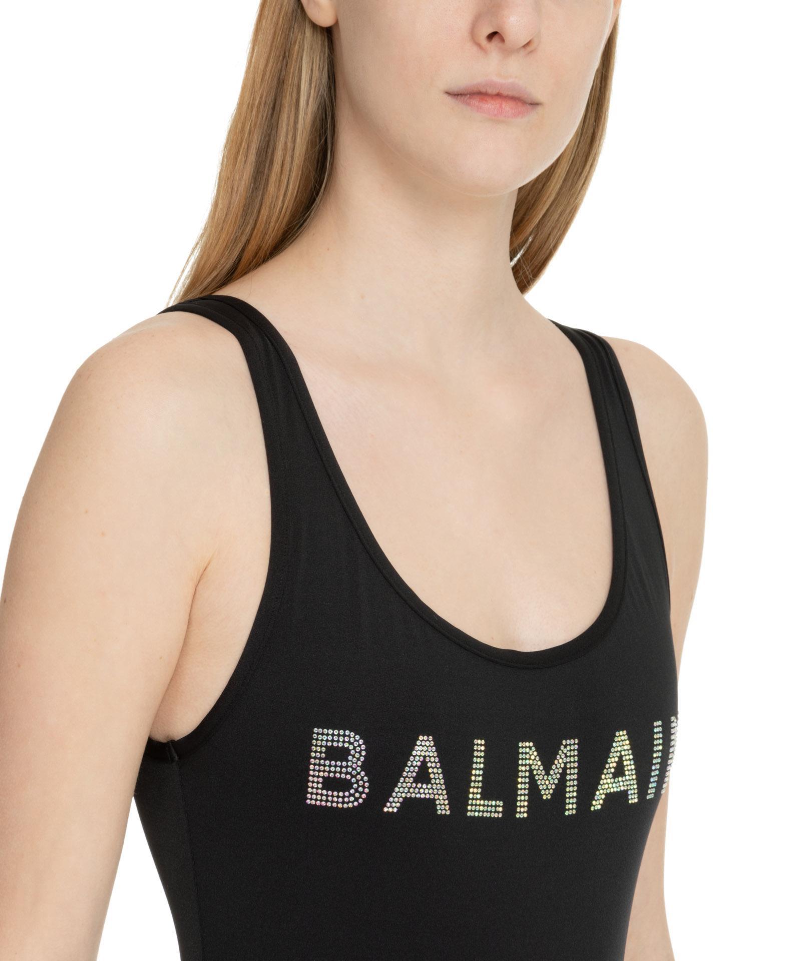 BALMAIN Logo Swimsuit In Black Product Image