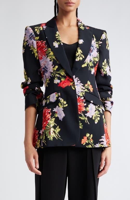 Cinq  Sept Cheyenne Ruched Sleeve One-Button Blazer Product Image