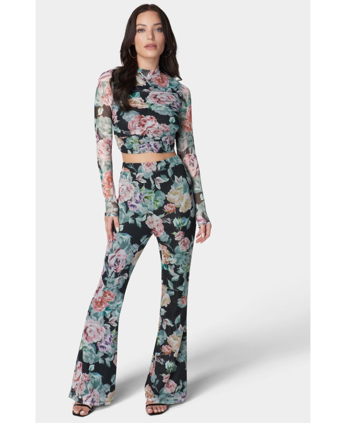 Women's Printed Two Piece Mesh Jumpsuit Product Image