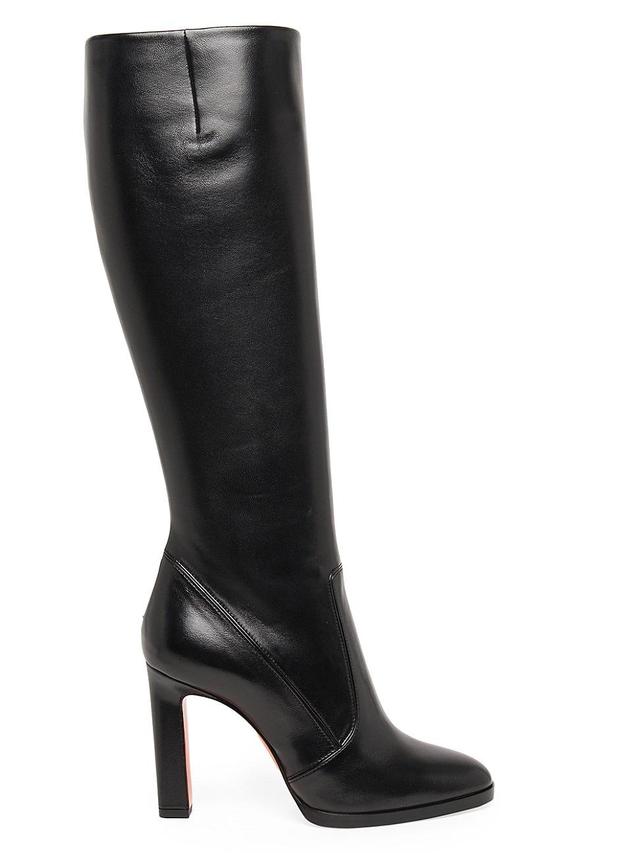 Womens 95MM Leather Zip Boots Product Image