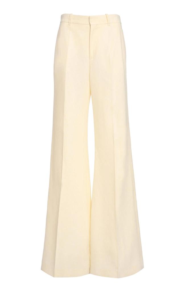 Linen-canvas Wide-leg Pants In Ivory Product Image