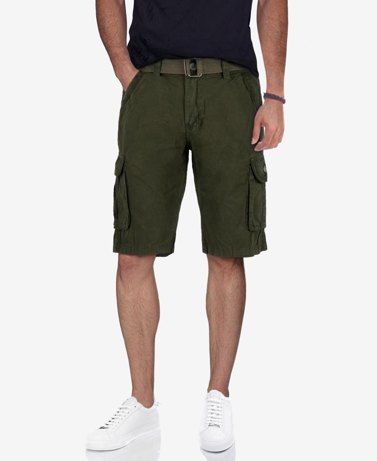 Mens Belted Twill Tape Cargo Shorts Product Image