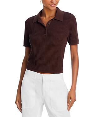 RAG & BONE Viola Knit Polo In Chocolate Product Image