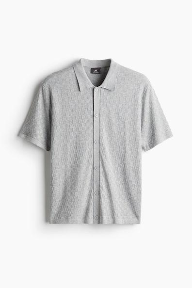 Regular Fit Textured-Knit Shirt Product Image