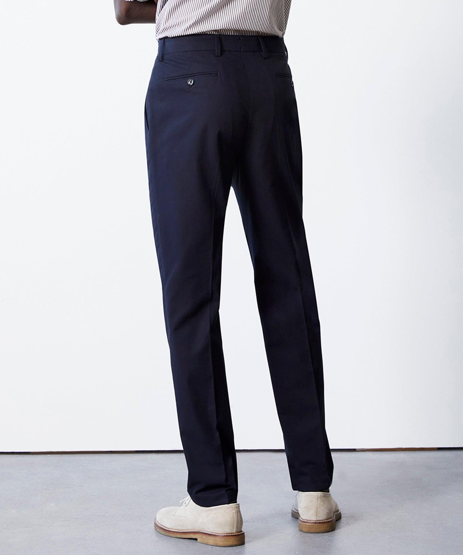 Italian Cotton Sutton Trouser in Navy Product Image