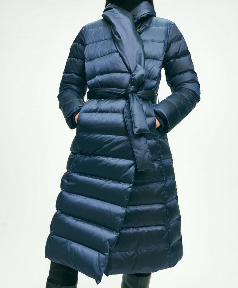 Down Water-Resistant Belted Puffer Coat Product Image