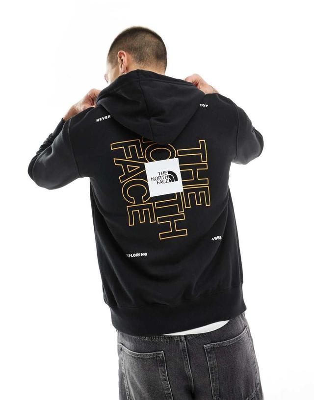 The North Face Brand Proud pullover hoodie with graphic back print in black Product Image