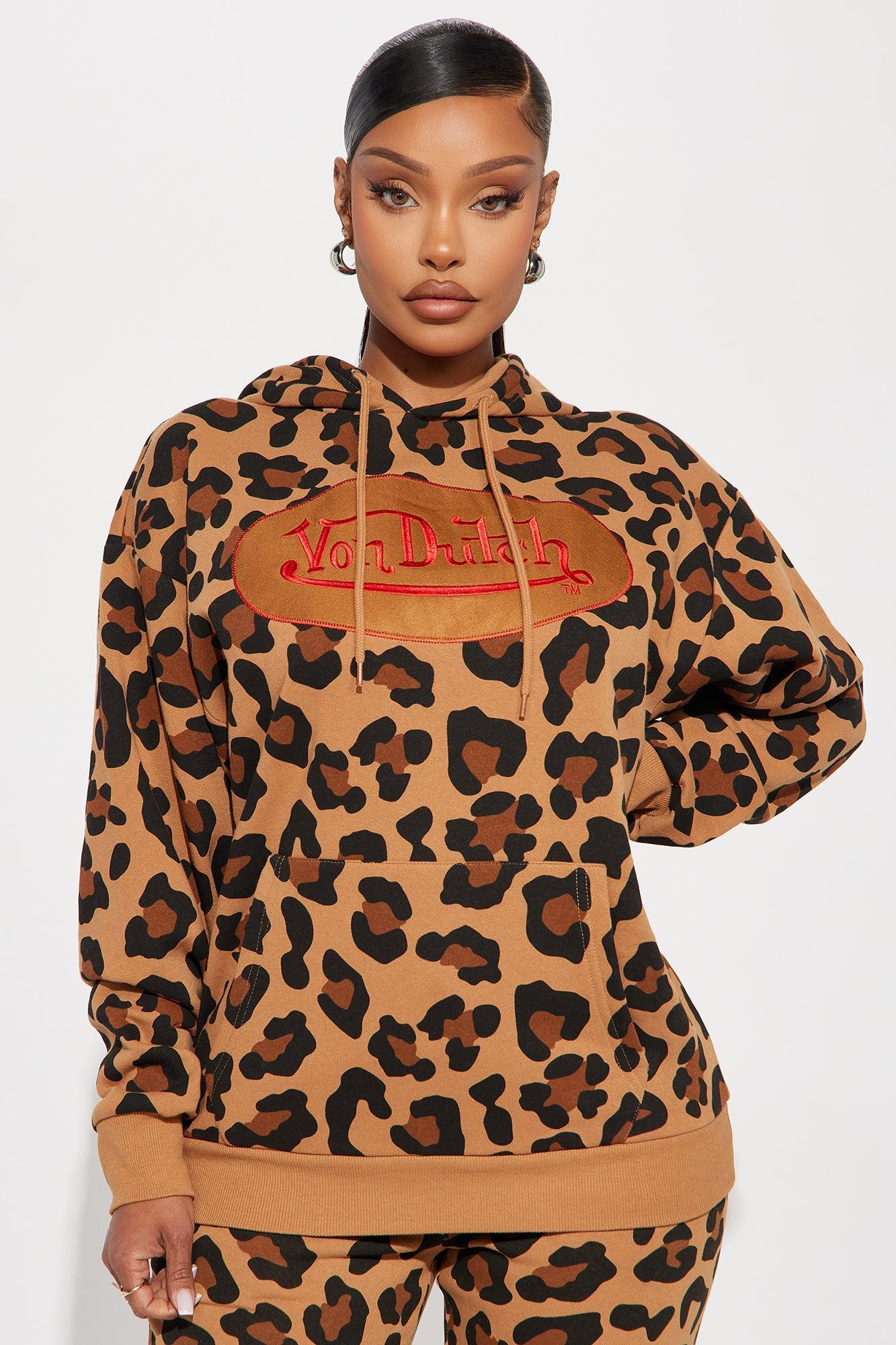 Von Dutch Leopard Patch Hoodie - Leopard Product Image