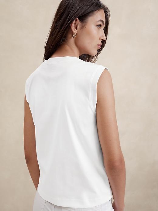 Cotton-Sateen Muscle Tank Product Image