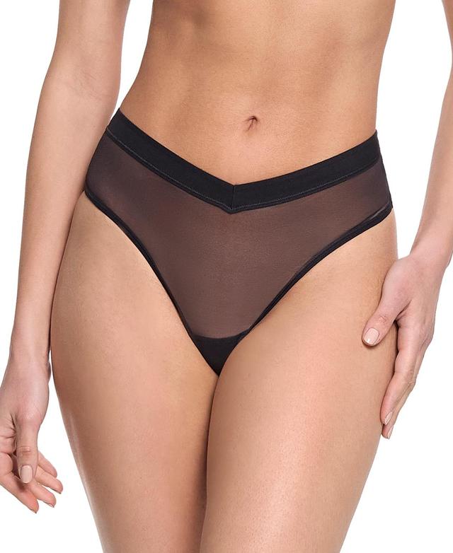 Hanky Panky Womens Mesh High Cut Thong Product Image