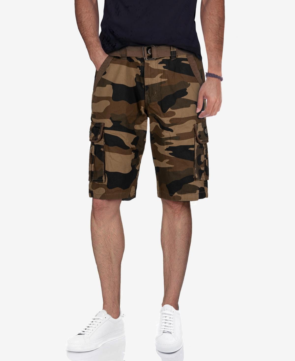 Mens Belted Twill Tape Cargo Shorts Product Image