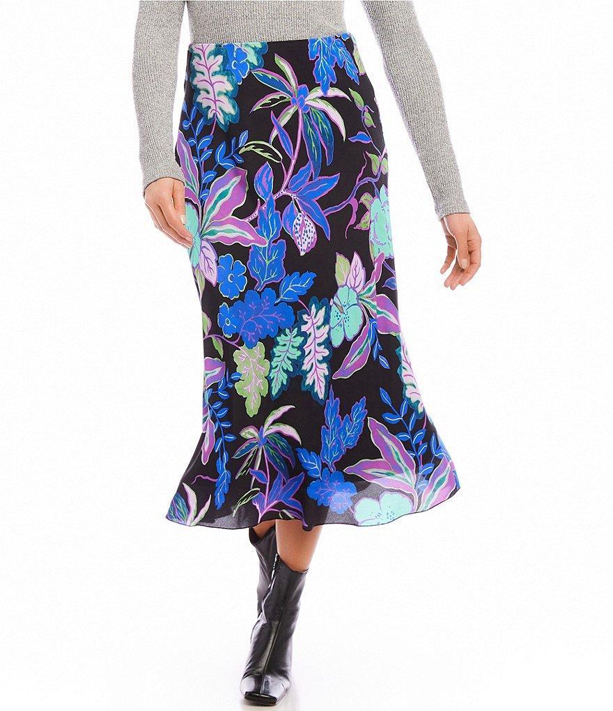 Karen Kane Printed A-Line Midi Skirt product image