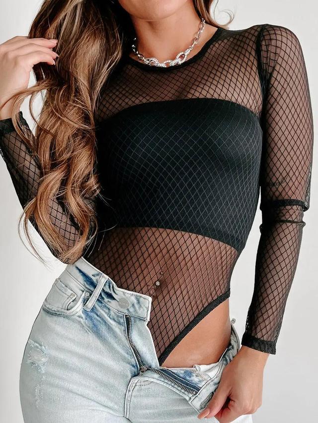 Lattice Mesh Bodysuit Female Product Image