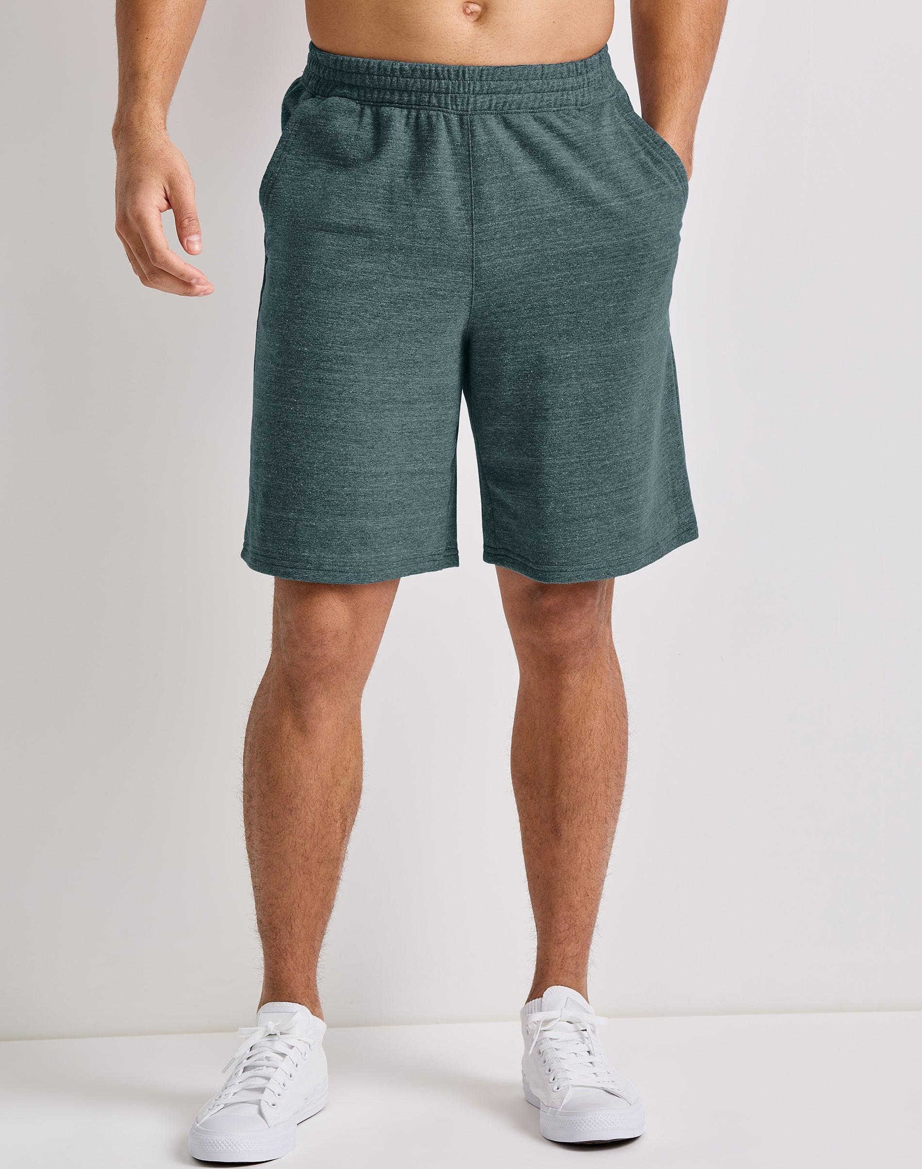 Mens Hanes Tri-Blend French Terry Sweat Shorts Cactus Pe Grey Product Image