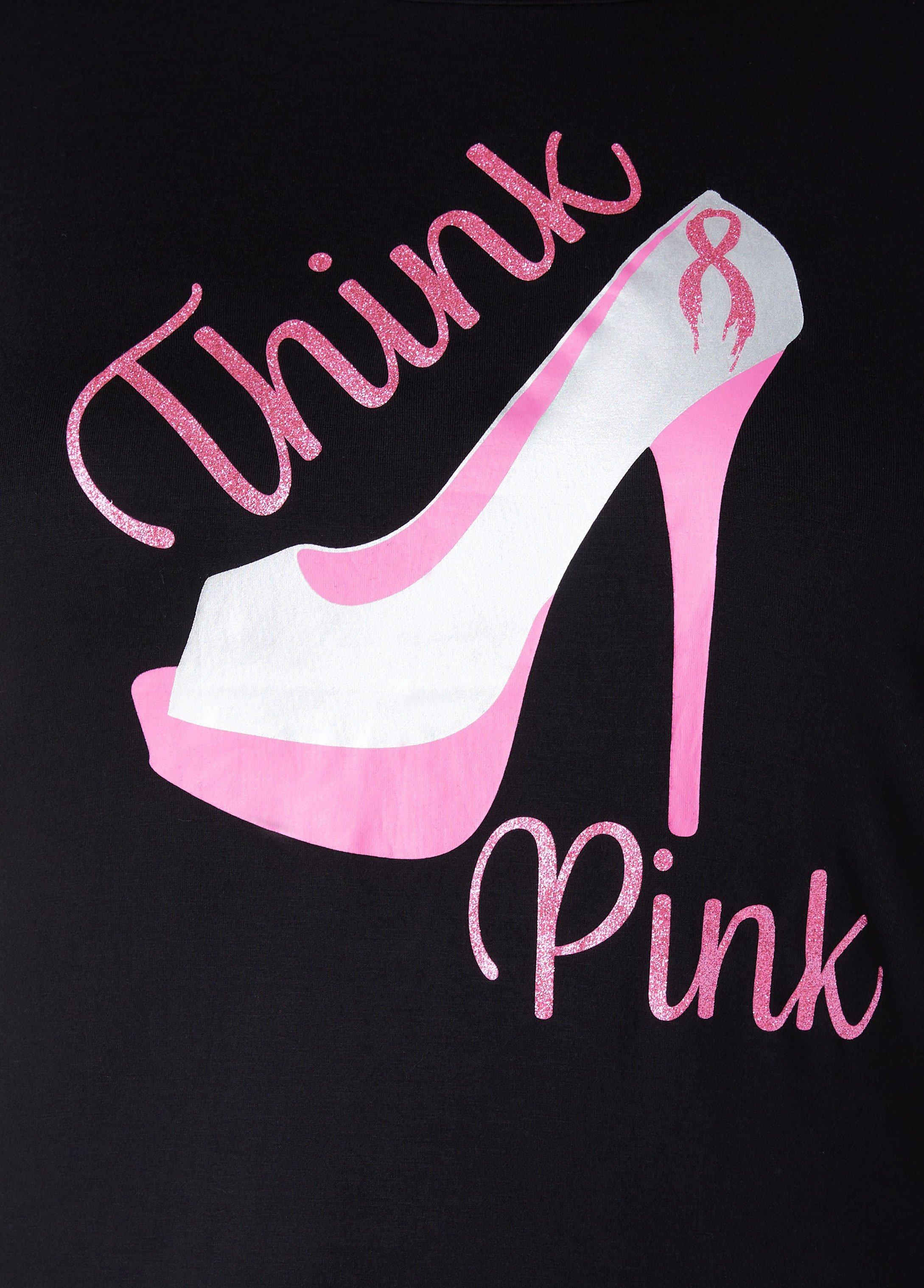 Think Pink Embellished Graphic Tee Product Image