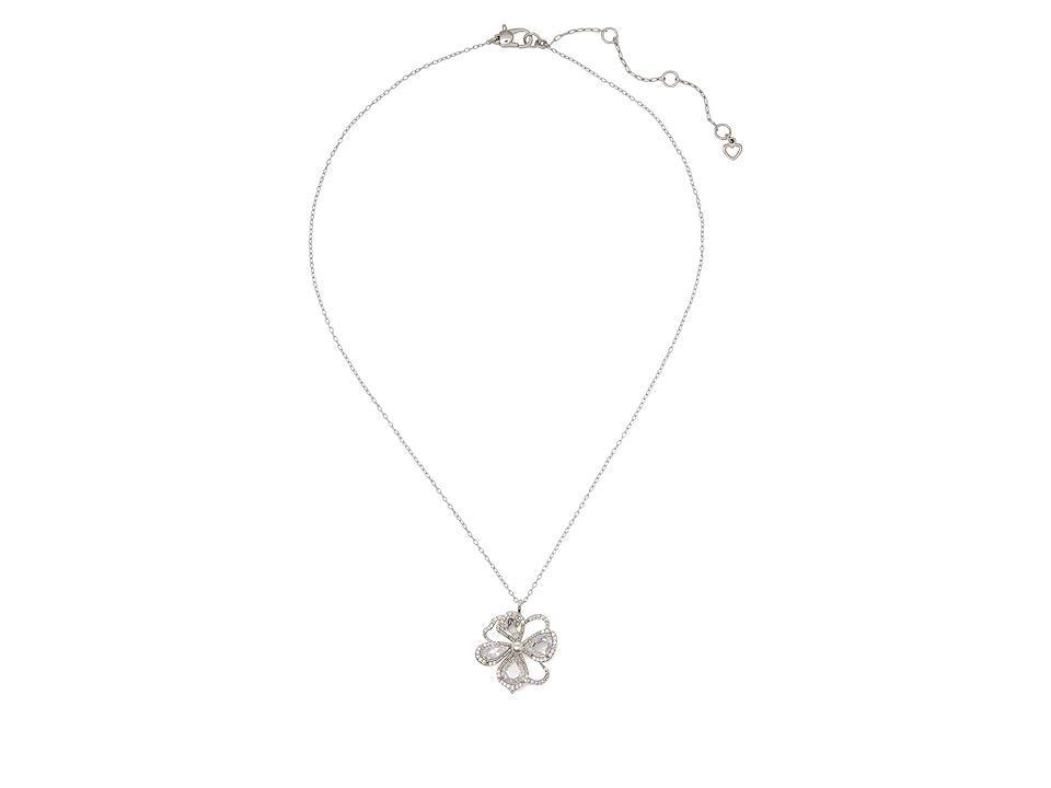 Womens Precious Bloom Silvertone, Resin & Cubic Zirconia Mini Pendant Necklace Product Image