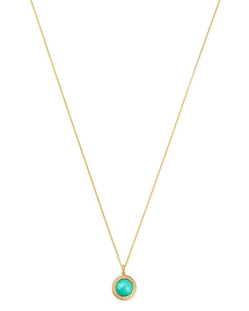 Ippolita Lollipop Rose Quartz & Diamond Mini Pendant Necklace Product Image