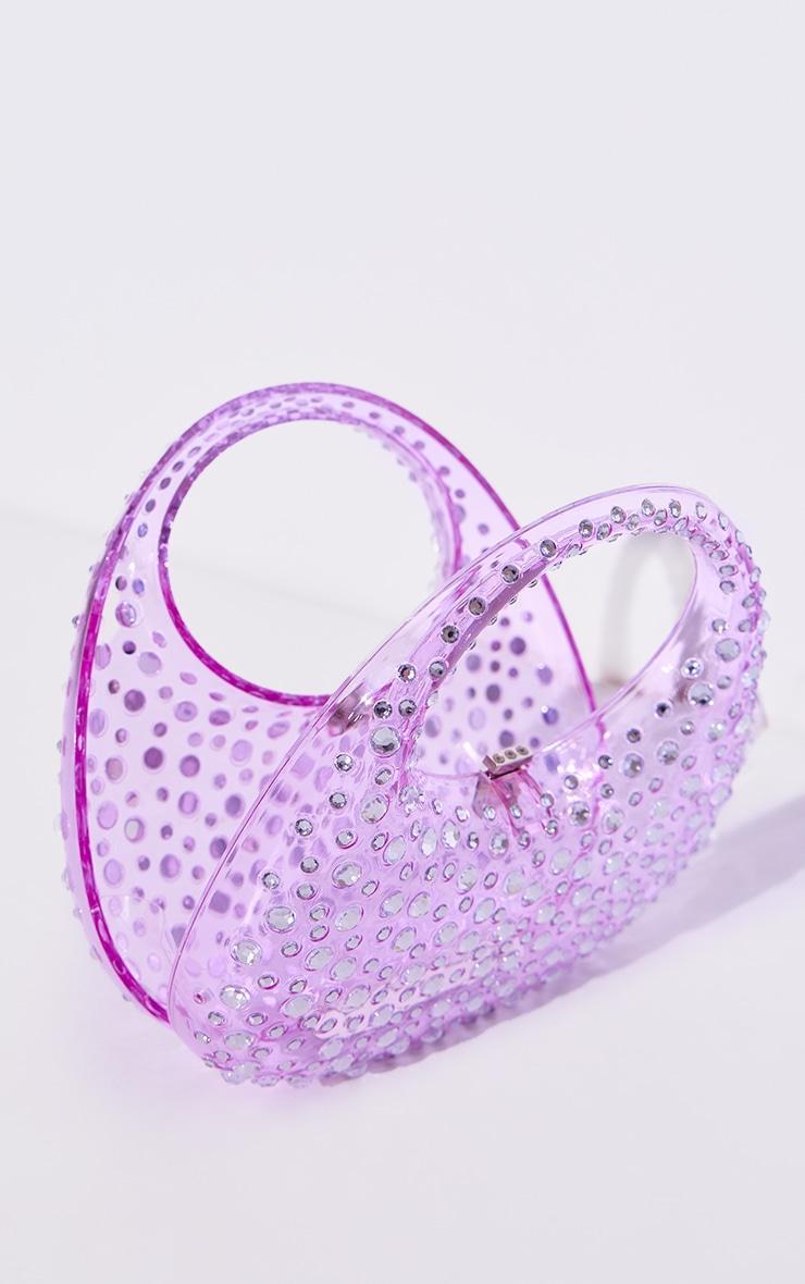 Lilac Diamante Curved Mini Grab Bag Product Image