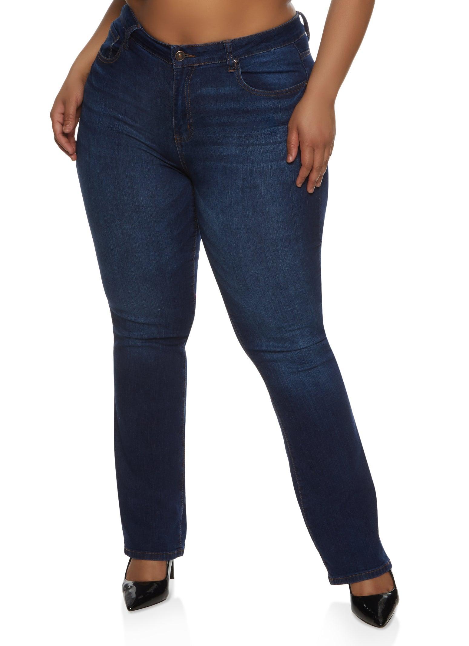 Womens Plus Size WAX High Rise Boot Cut Jeans Product Image