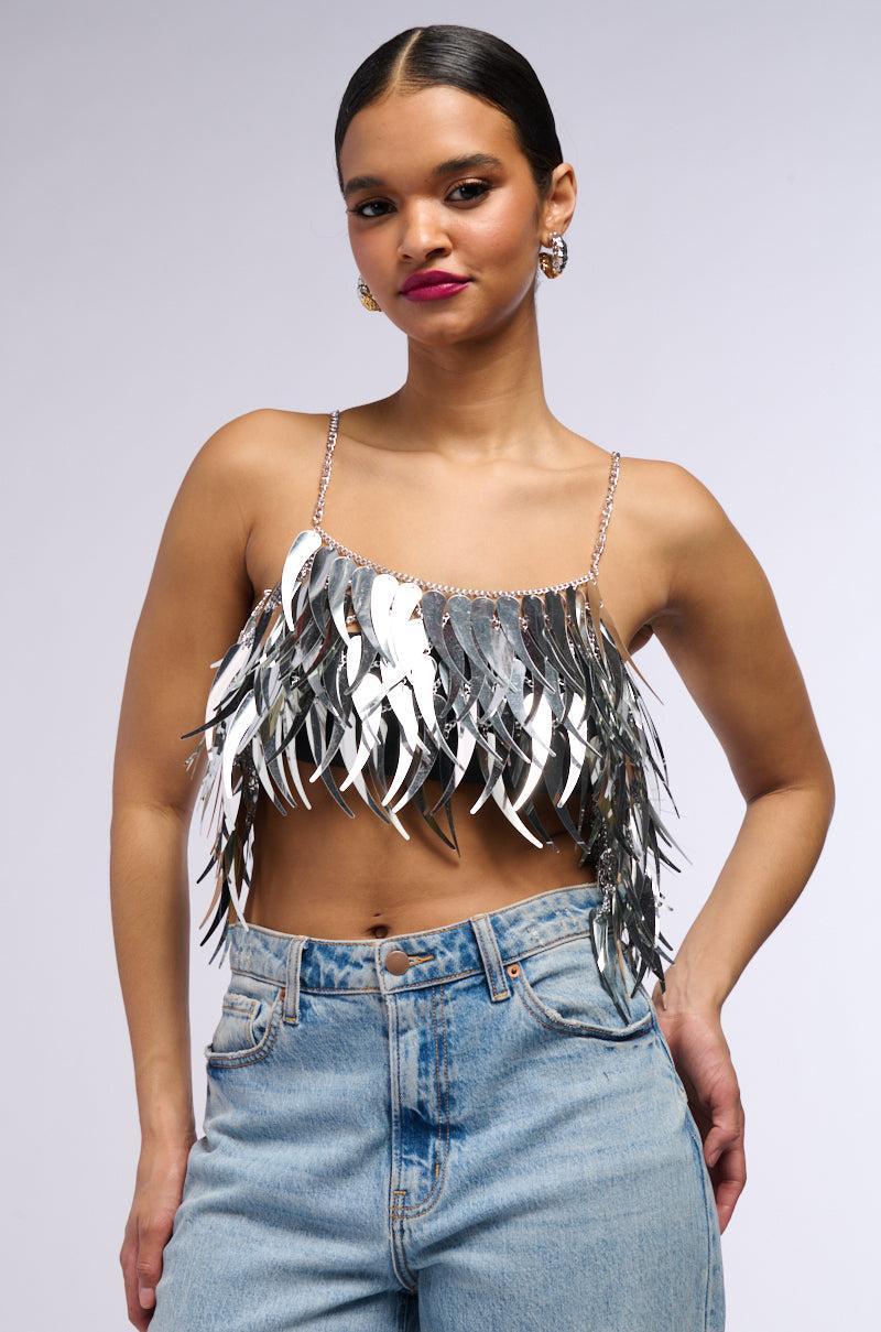 LATE AT NIGHT DANCING METALLIC BRALETTE Product Image