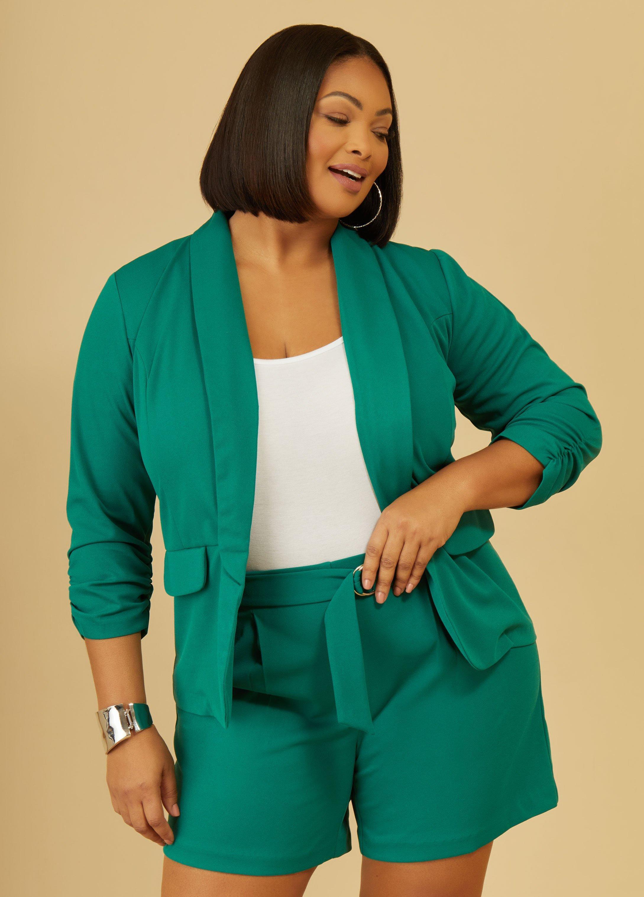 Plus Size Ruched Blazer Ashley Stewart product image