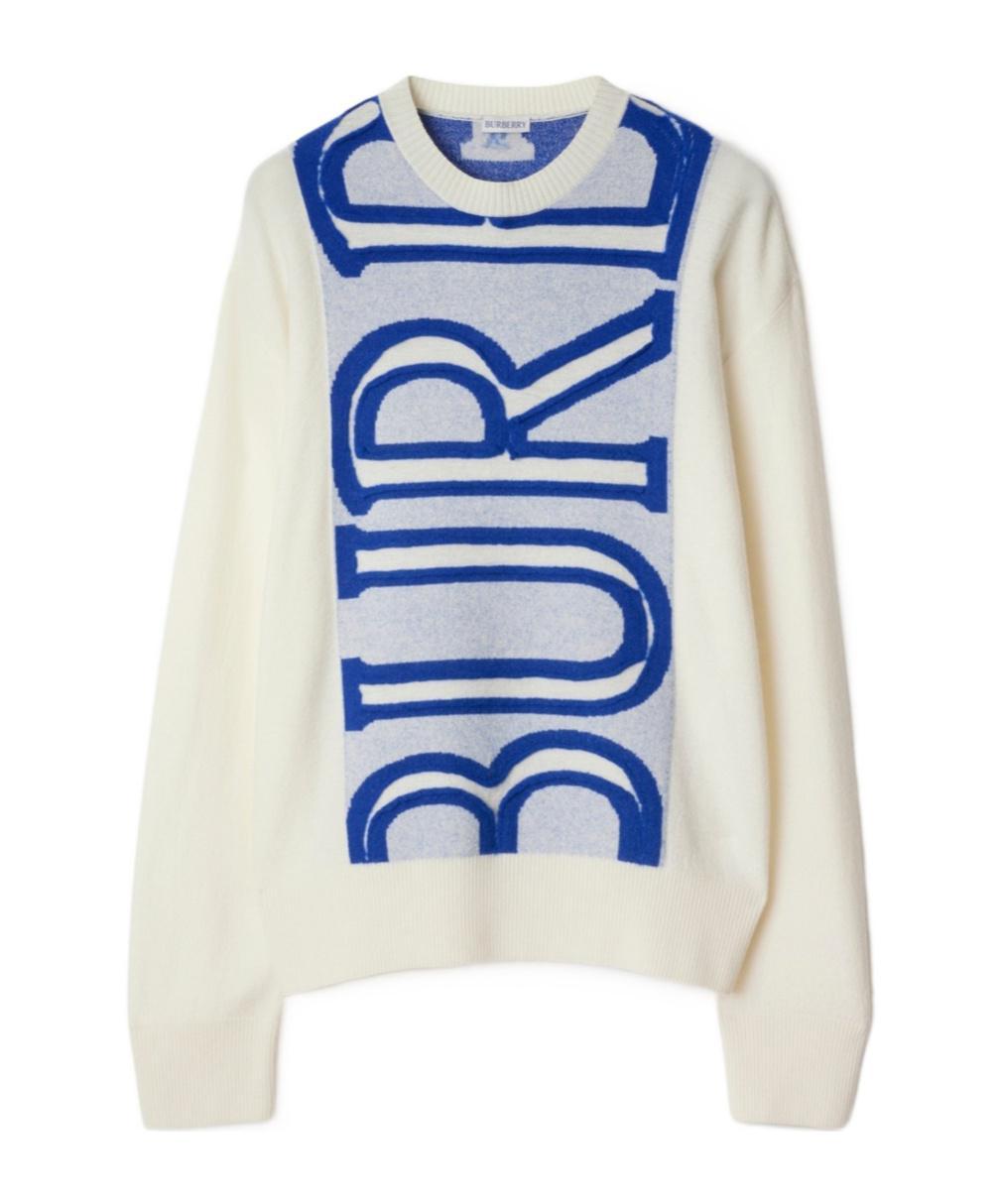 BURBERRY Logo Wool Sweater In String Product Image